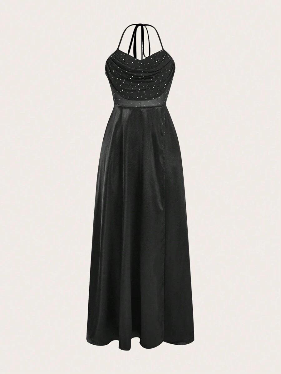 czarna sukienka maxi