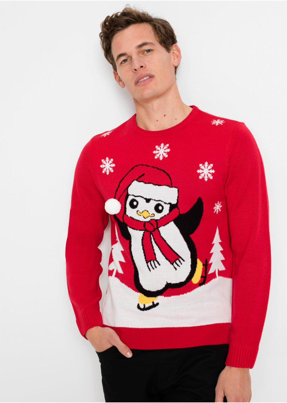 SWETER ZE ŚWIĄTECZNYM NADRUKIEM