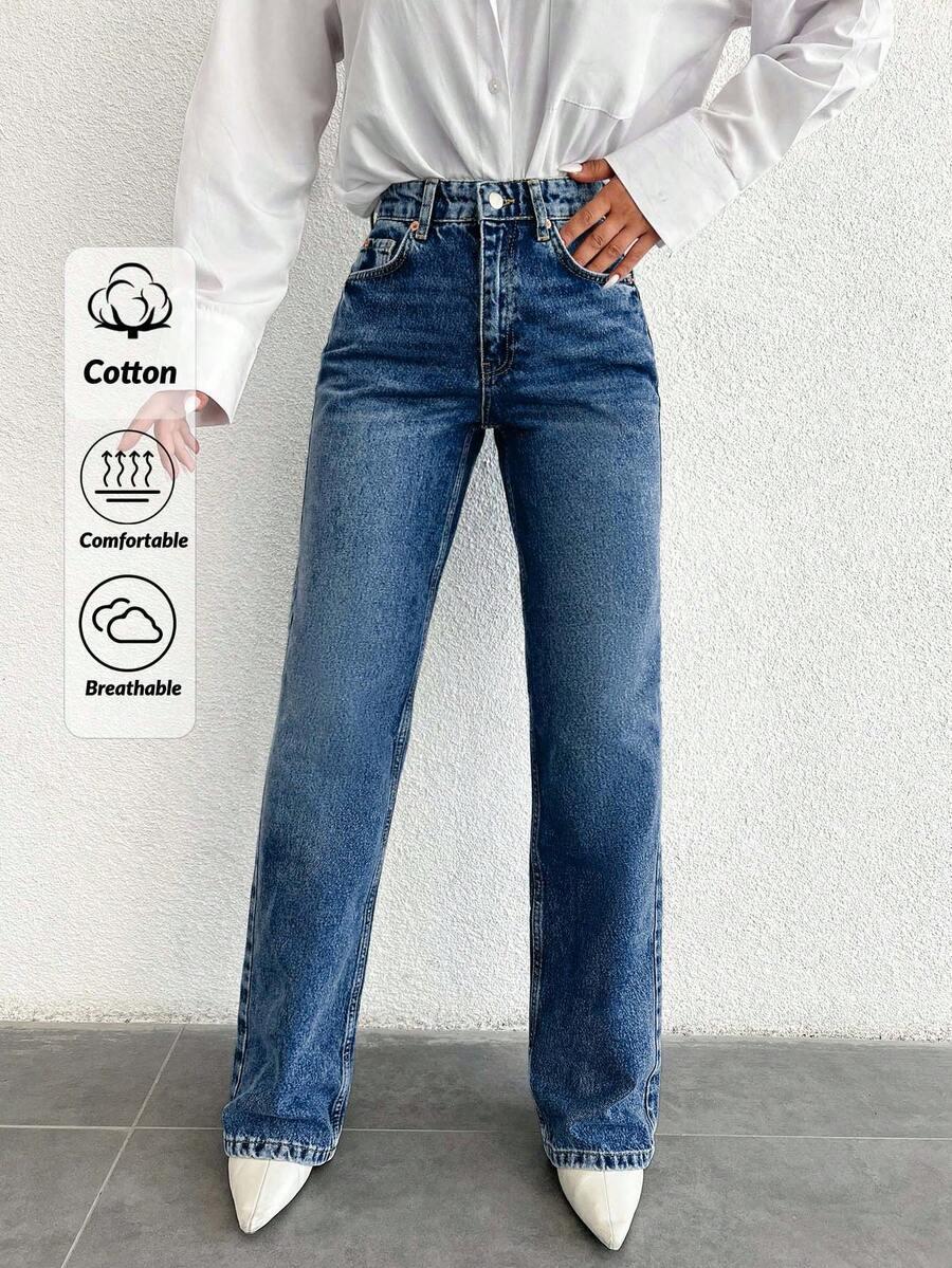 niebieskie jeansy casual