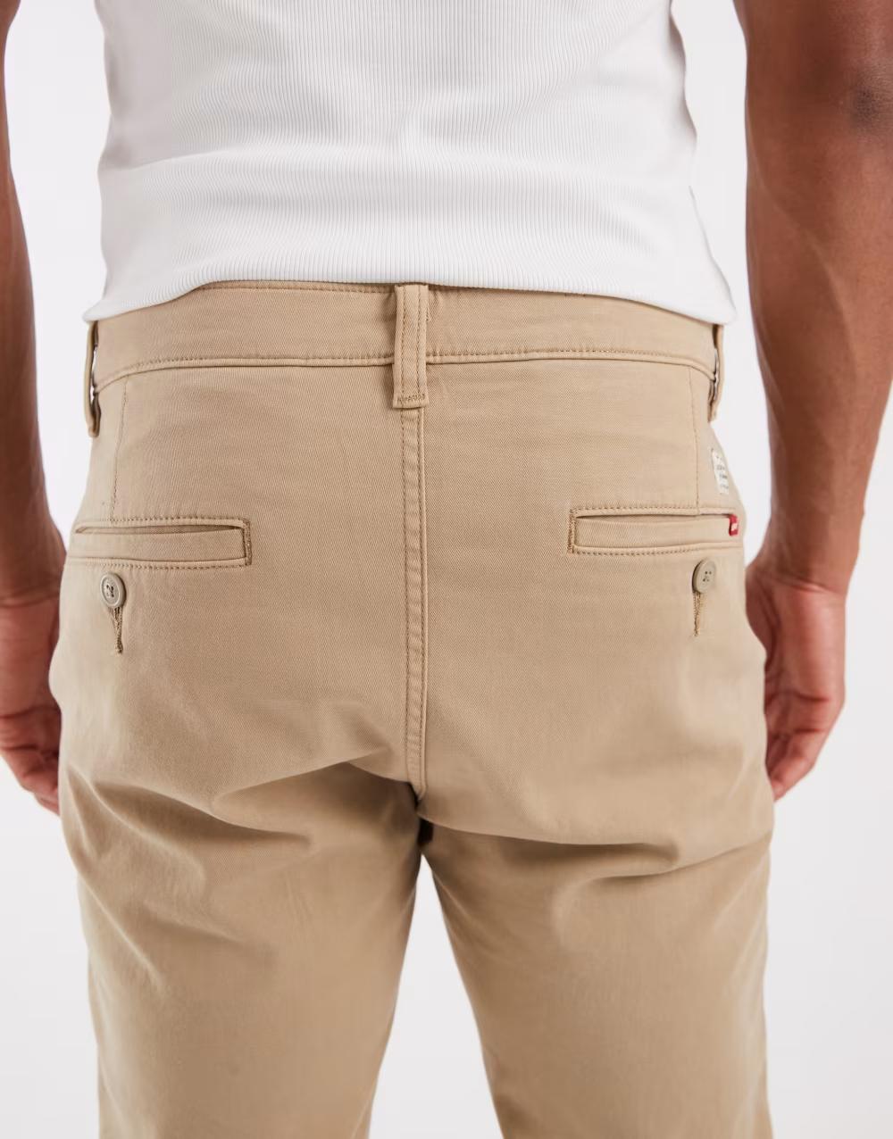 BEŻOWE SPODNIE JEANS KIESZENIE