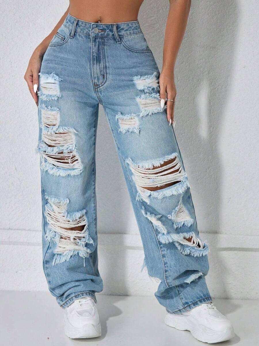 SPODNIE JEANS WYSOKI STAN