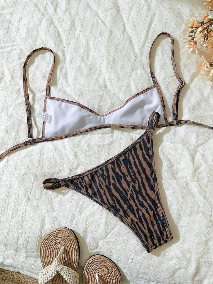 DWUCZĘŚCIOWY STRÓJ KĄPIELOWY ANIMAL PRINT