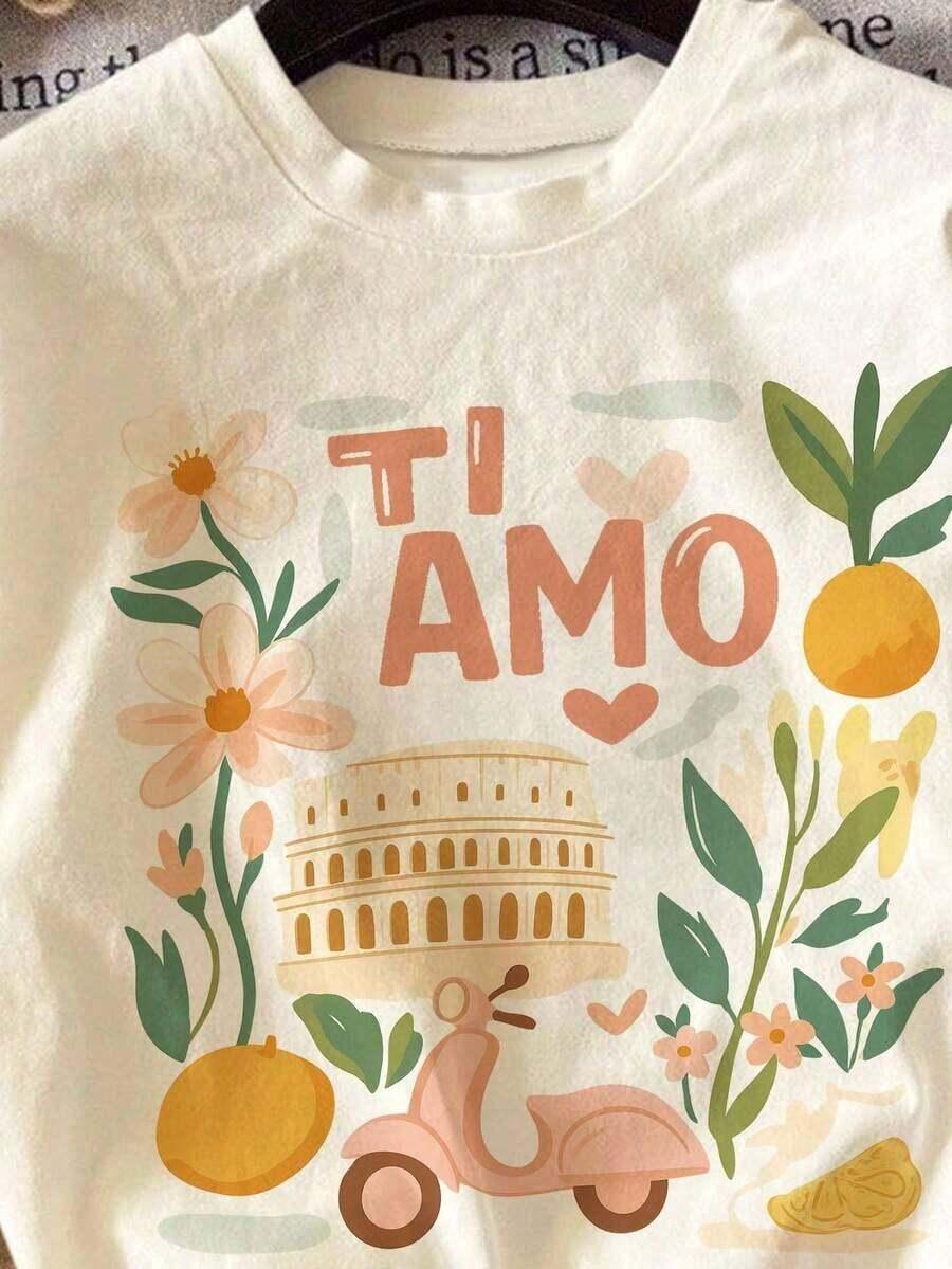 t-shirt z nadrukiem ti amo