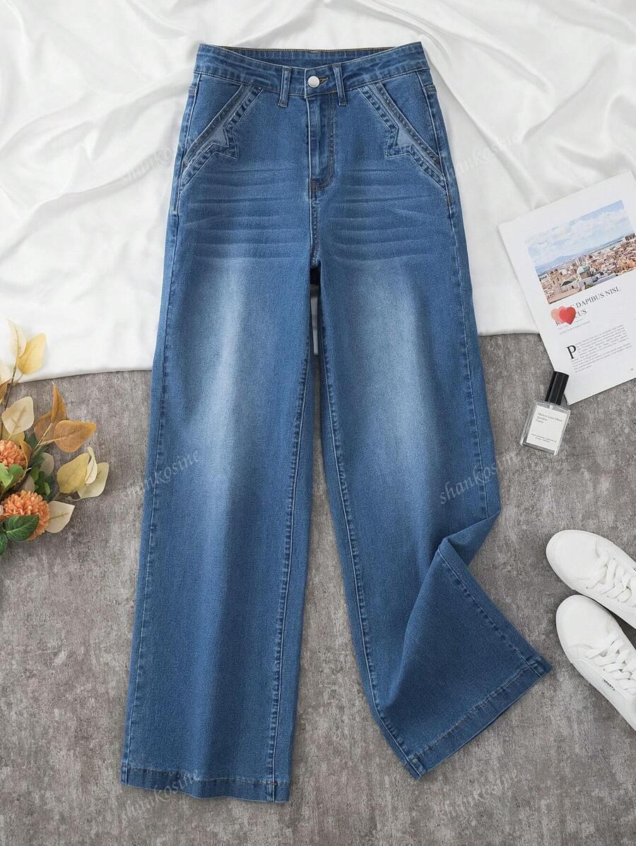 NIEBIESKIE SPODNIE JEANS