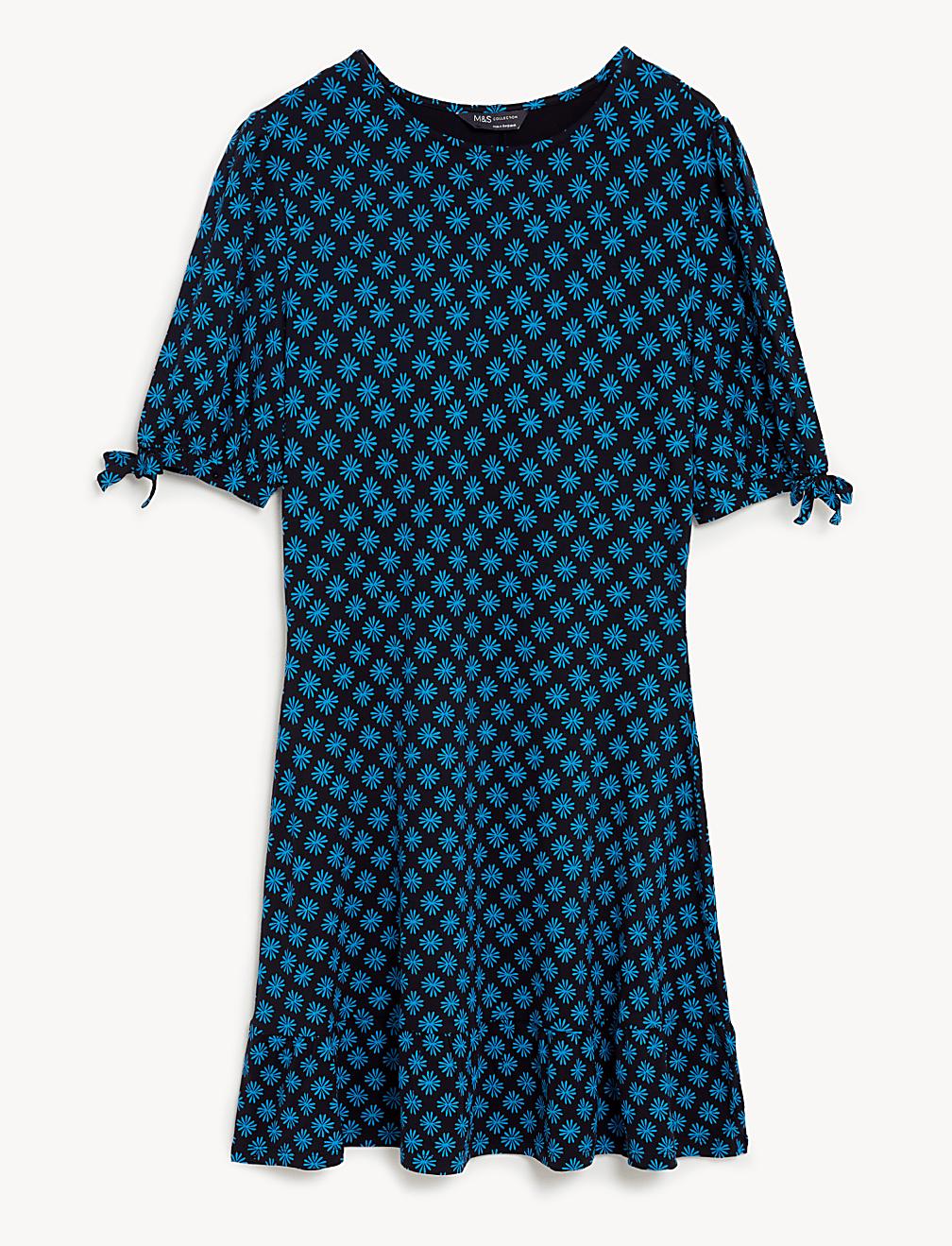 SUKIENKA KRÓTKI RĘKAW PRINT T42-4793-E4