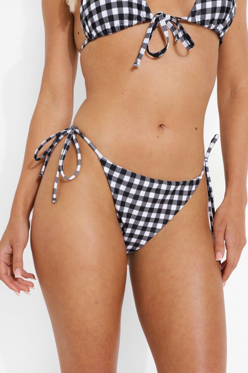 dół od bikini wzór kratka
