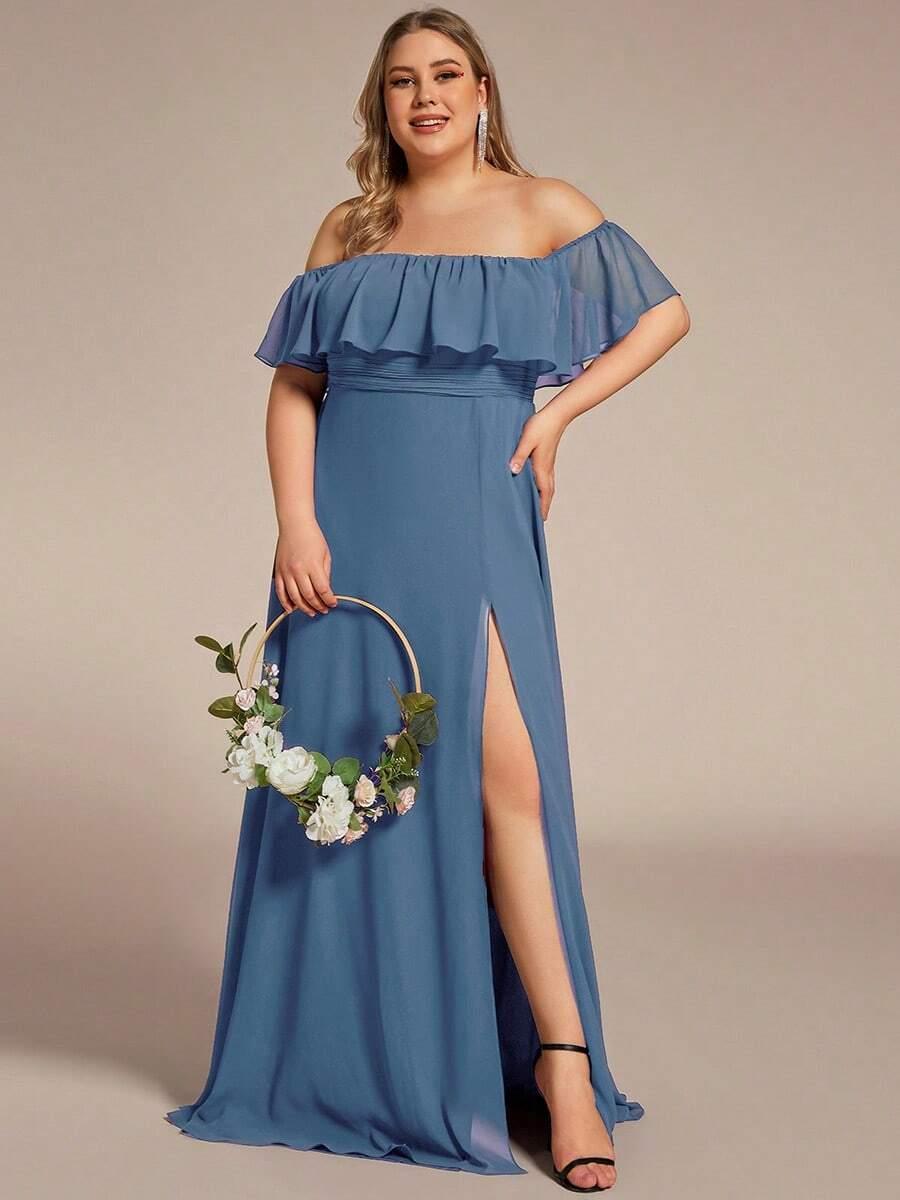 niebieska maxi sukienka