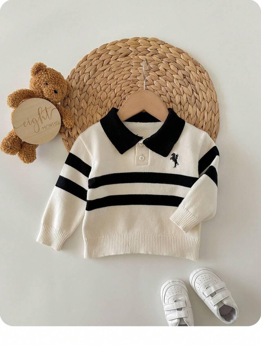 kolorowy sweter guziki 
