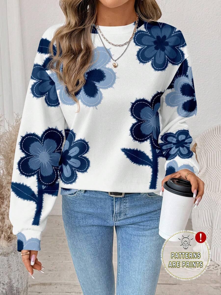 bluza wzór kwiaty