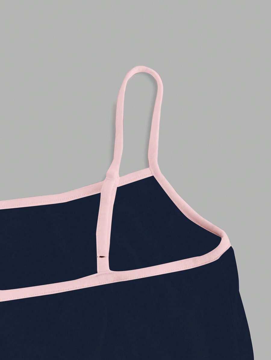 granatowy top print 