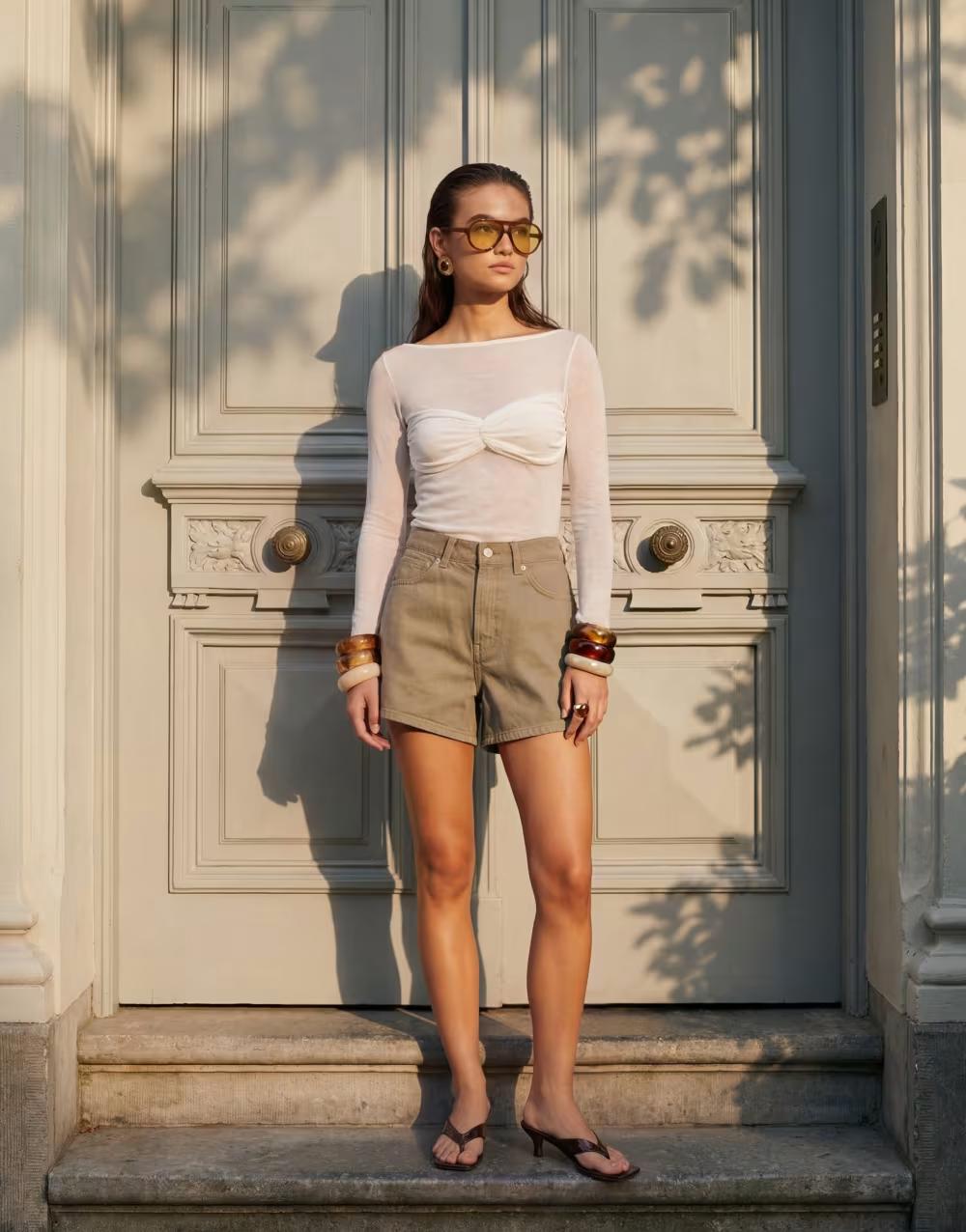 KRÓTKIE SPODENKI JEANS CASUAL