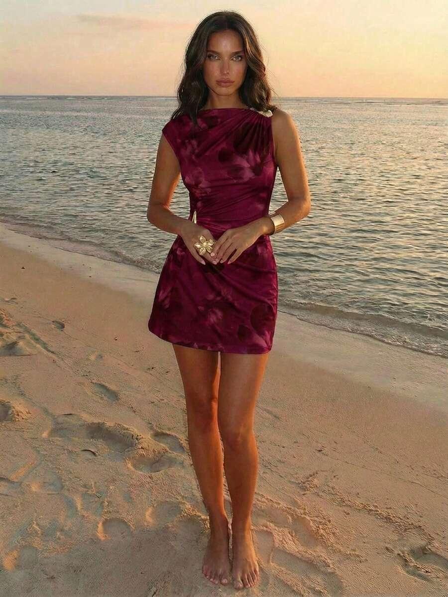 CZERWONA MINI SUKIENKA