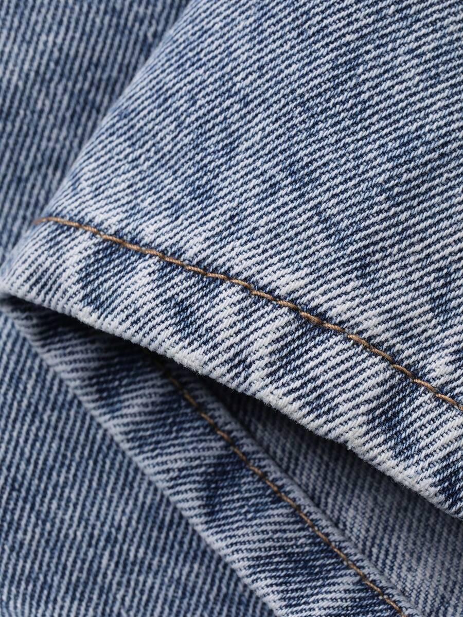 krótkie spodenki jeans kwiaty haft
