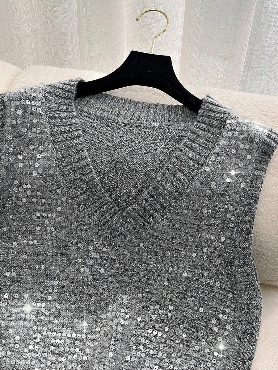 sweter bez rękawów