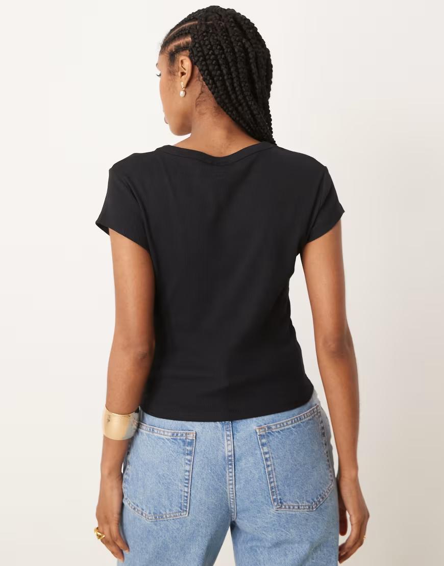 czarny top print