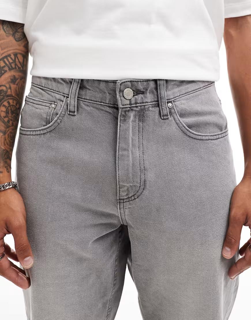 SZARE SPODNIE JEANS