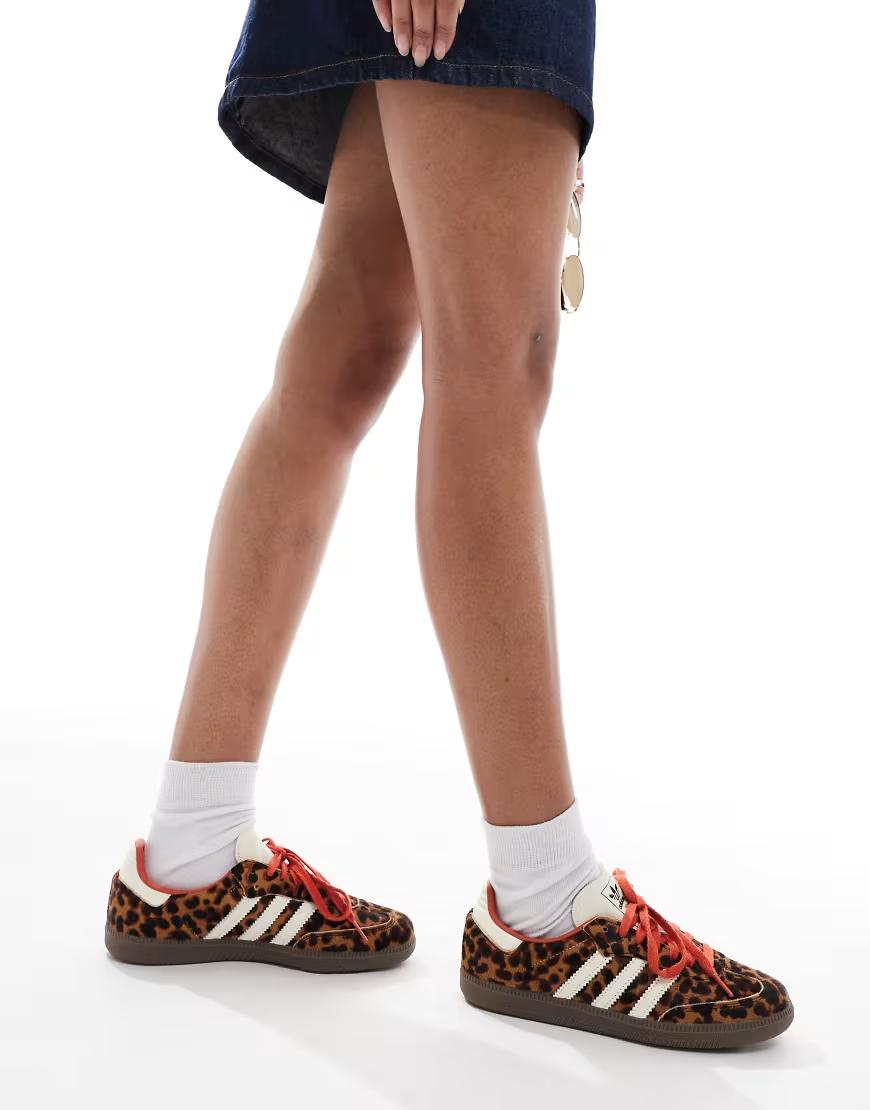 SAMBA BUTY SPORTOWE ANIMAL PRINT SKÓRA NATURALNA  JI2734