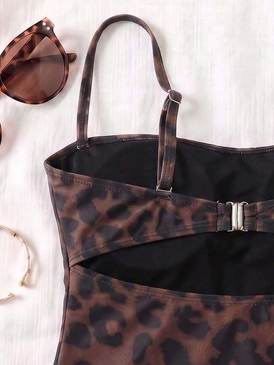 jednoczęściowy STRÓJ kąpielowy animal print