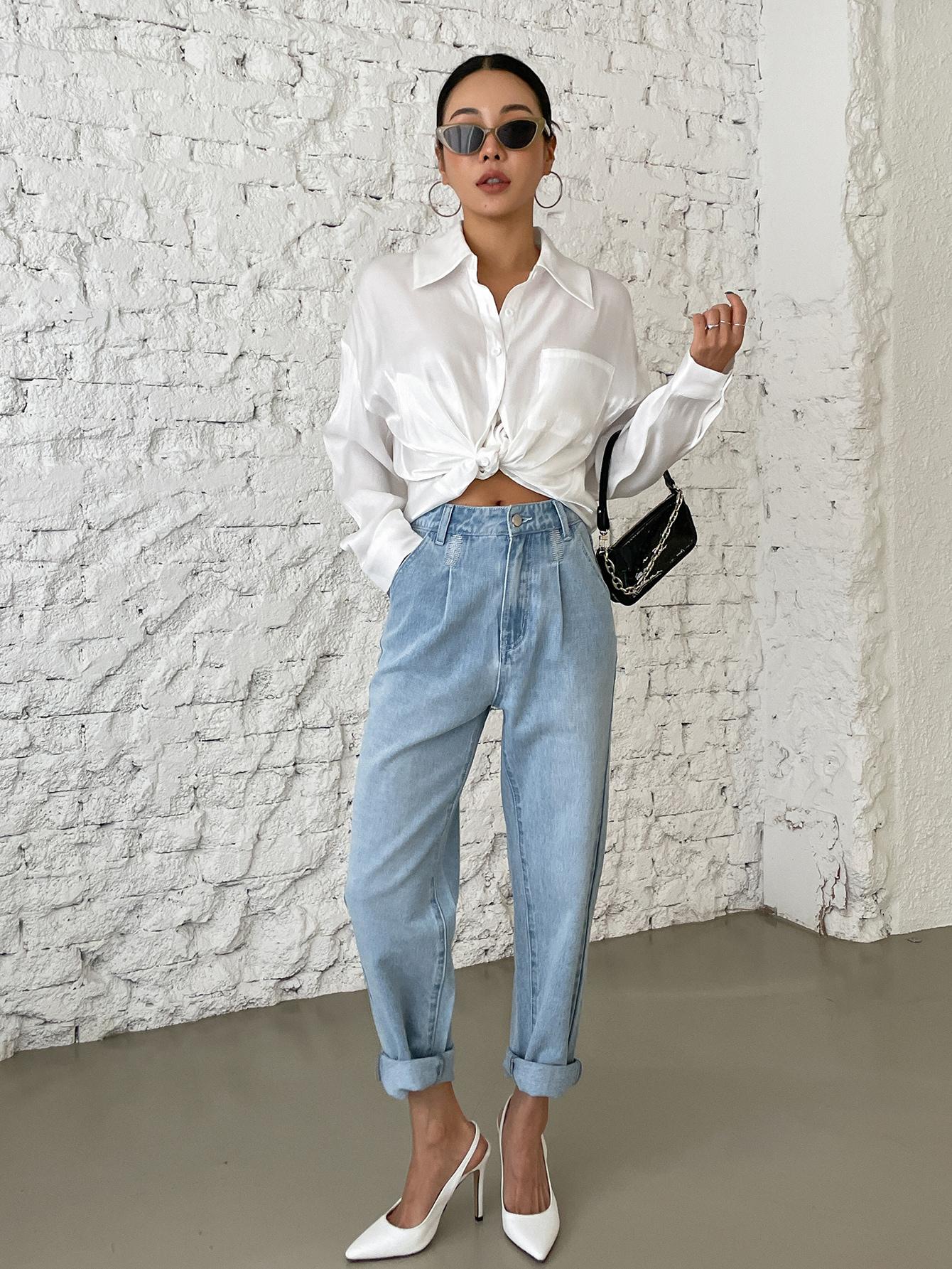 SPODNIE JEANS WYSOKI STAN