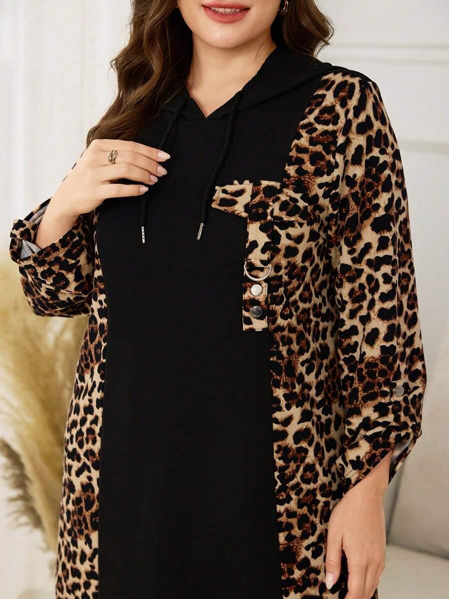 komplet spodnie bluzka animal print