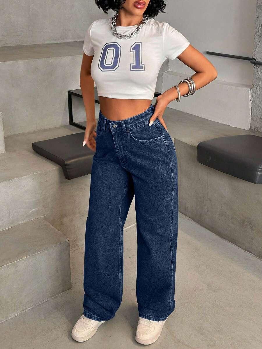 spodnie jeans prosta nogawka