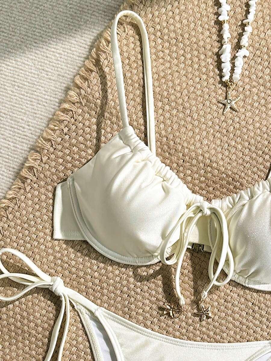 kremowy dół od bikini