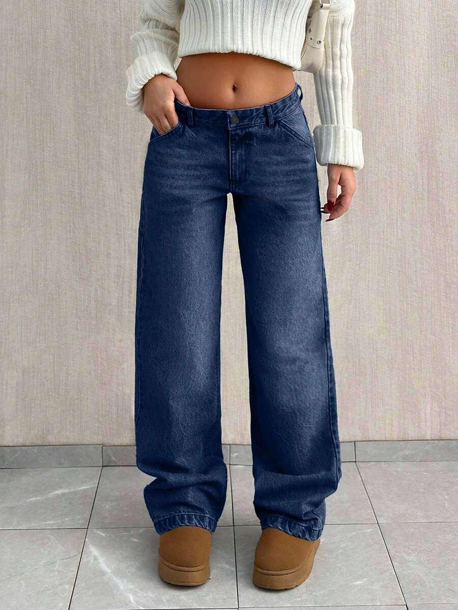 SPODNIE JEANS NISKI STAN