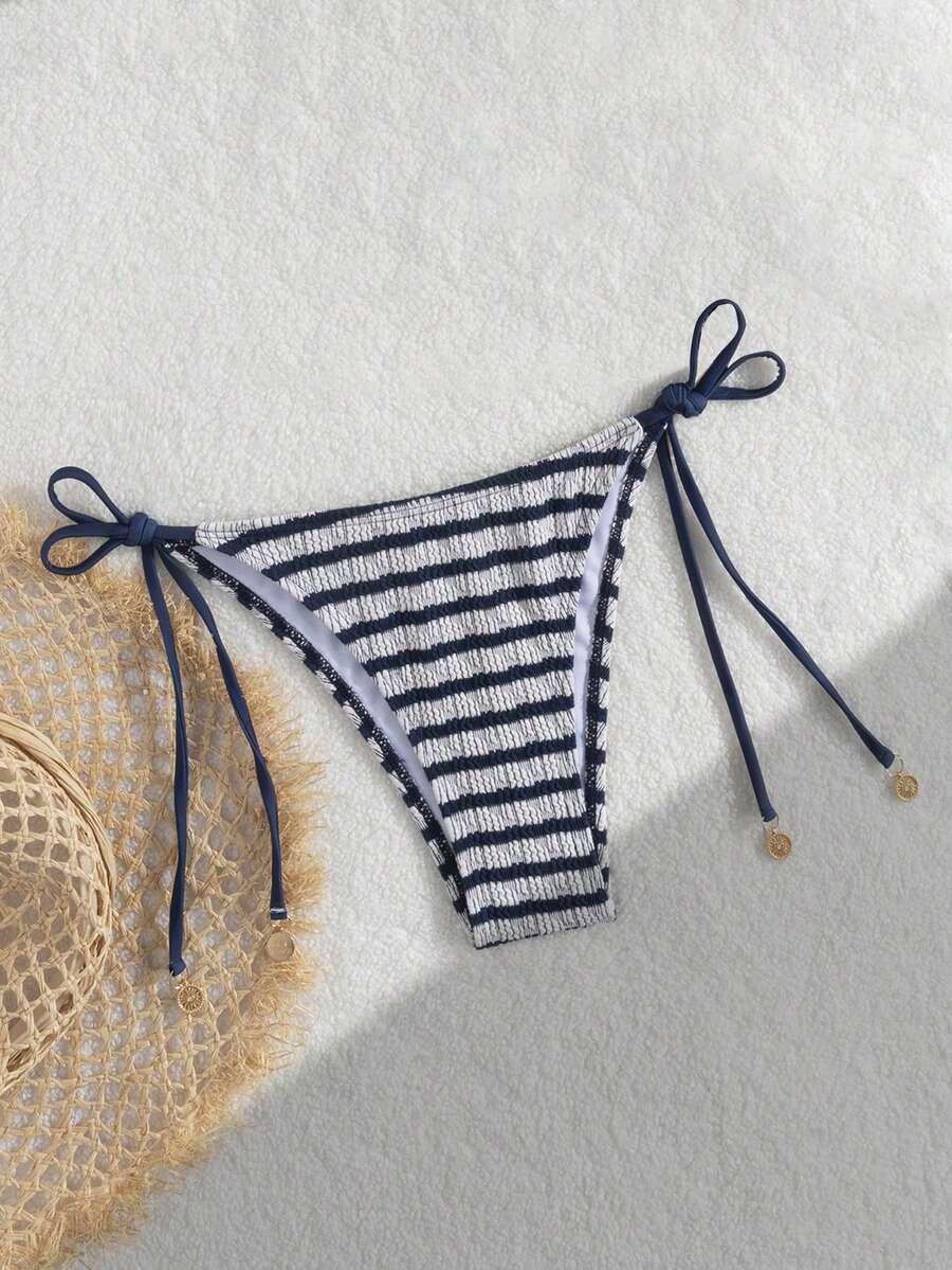 dół od bikini wzór paski