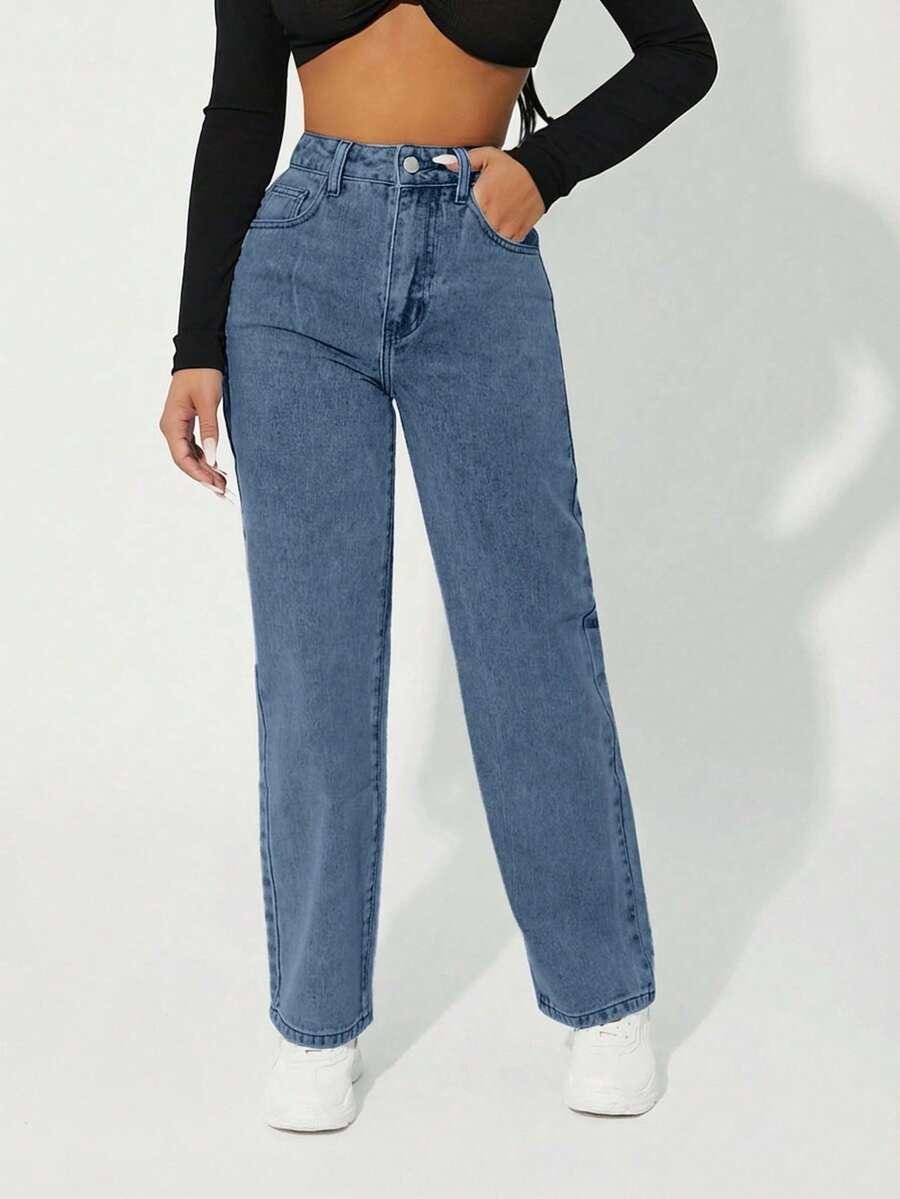 NIEBIESKIE SPODNIE JEANS