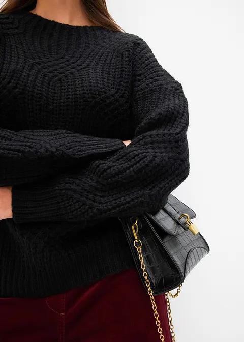 SWETER DZIANINOWY DAMSKI