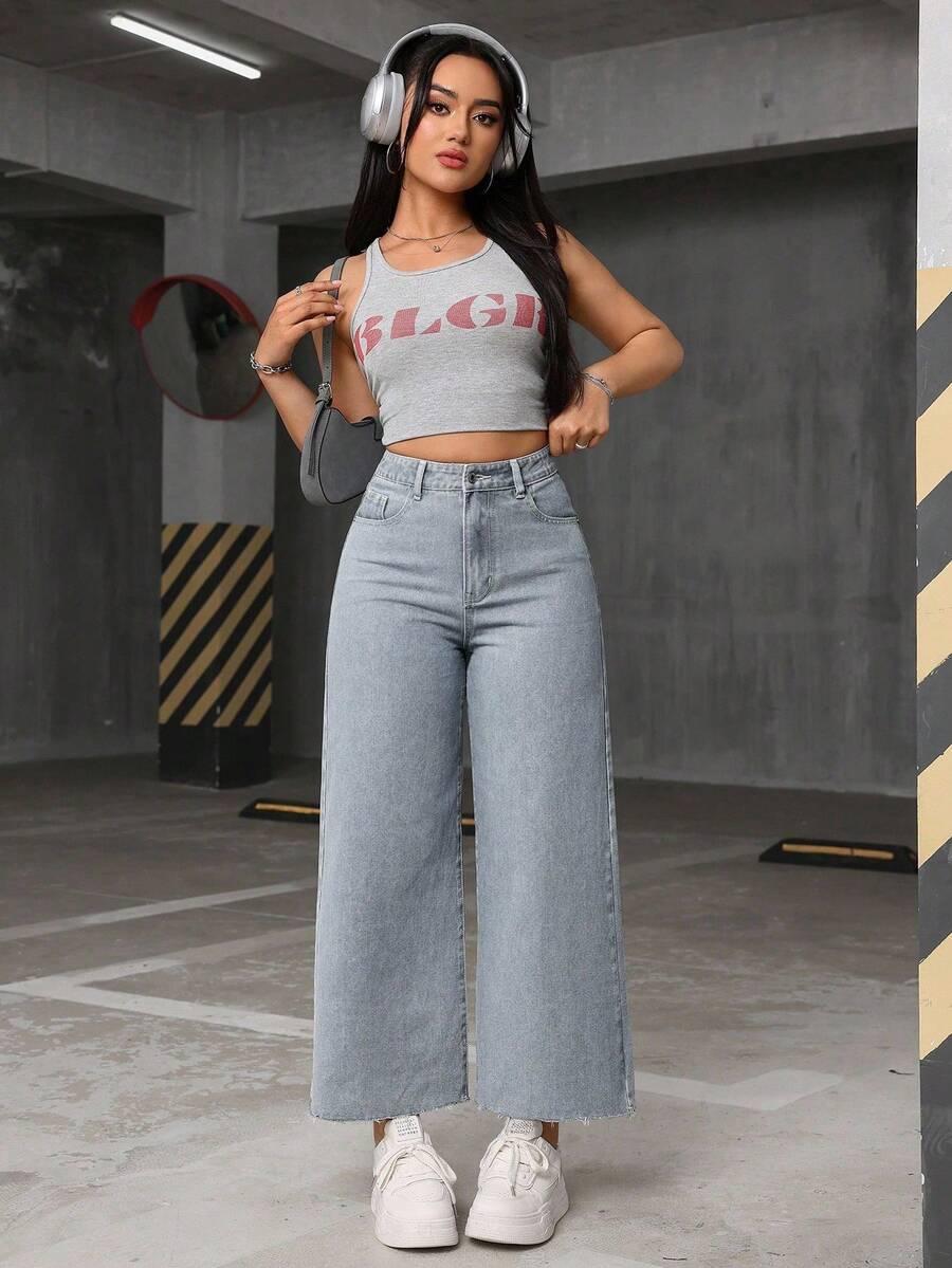 szare spodnie jeans