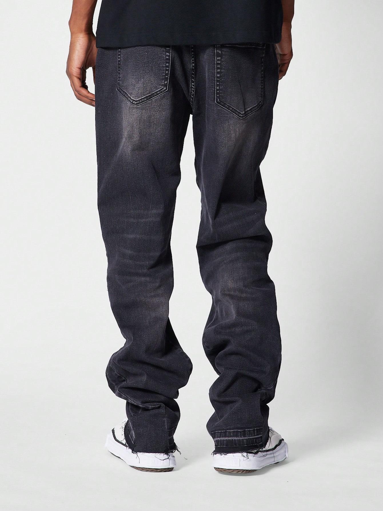 SZARE SPODNIE JEANS