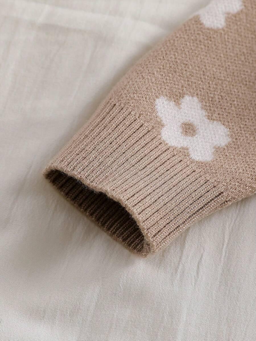 beżowy sweter spodnie komplet 