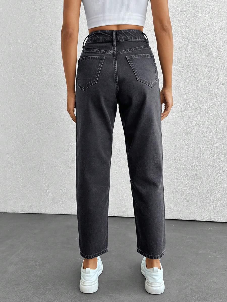 CZARNE SPODNIE JEANS