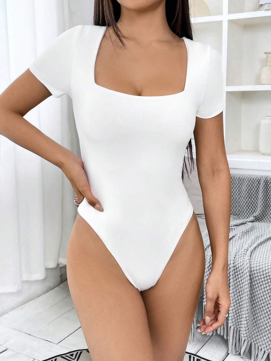 BIAŁE BODY KRÓTKI RĘKAW 