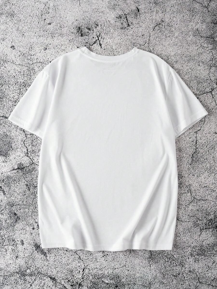 biały t-shirt print