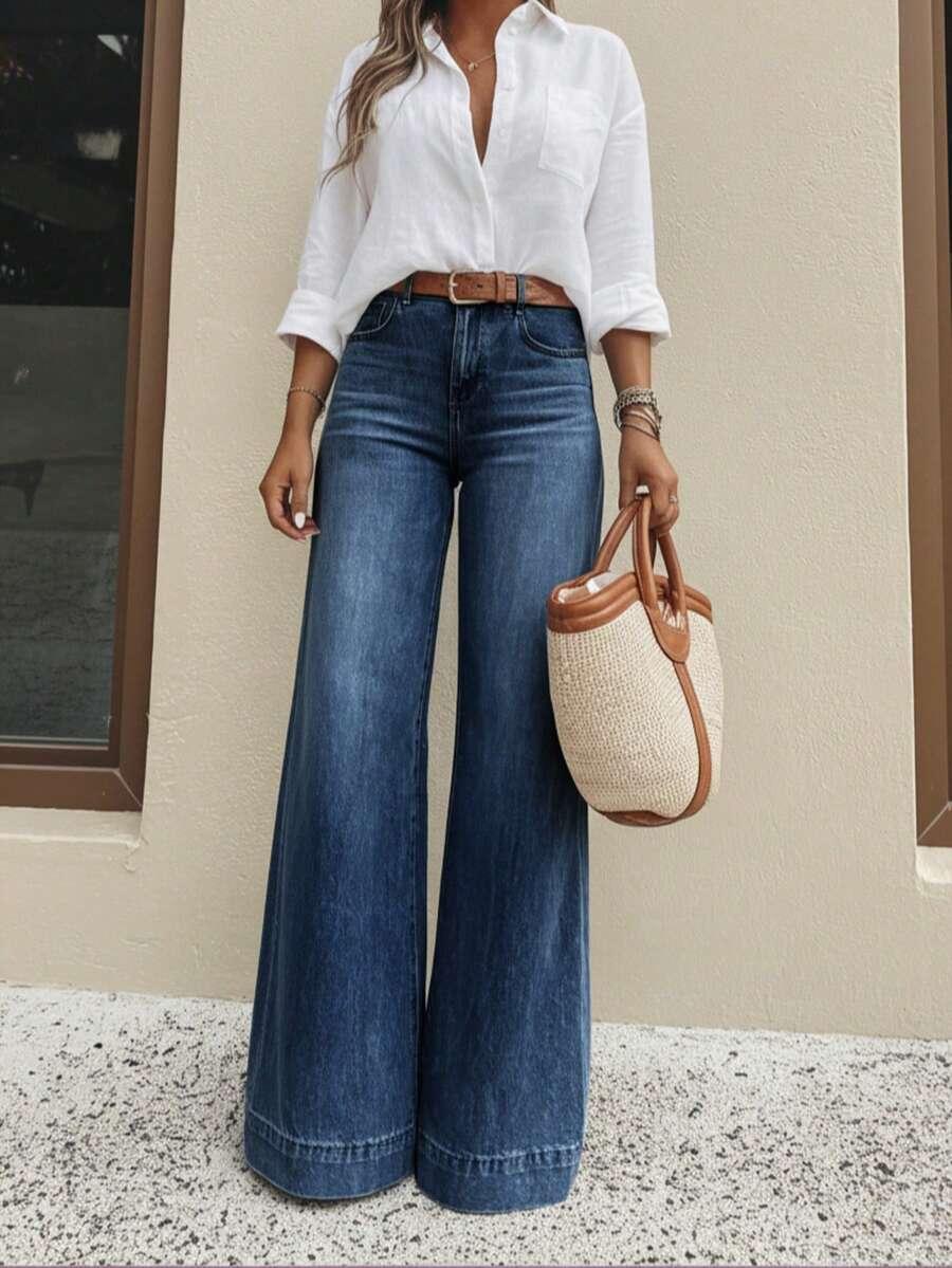 NIEBIESKIE SPODNIE JEANS 