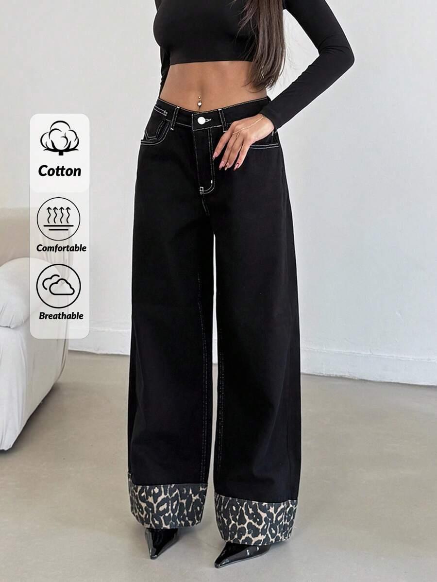 czarne spodnie jeans prosta nogawka
