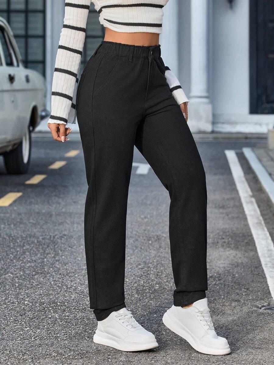 czarne spodnie jeans