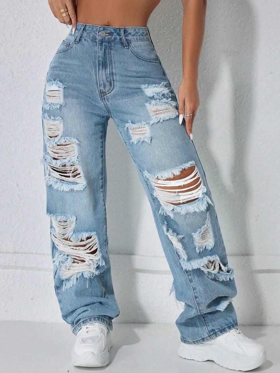 SPODNIE JEANS WYSOKI STAN