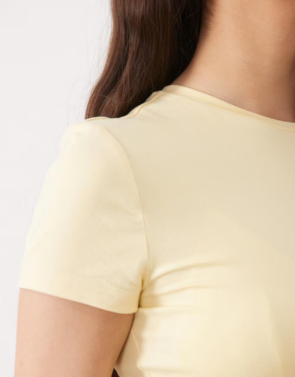 ŻÓŁTY T-SHIRT KRÓTKI RĘKAW