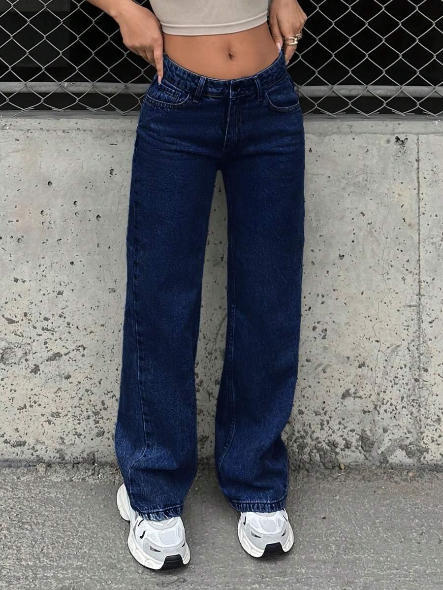 NIEBIESKIE SPODNIE JEANS KIESZENIE