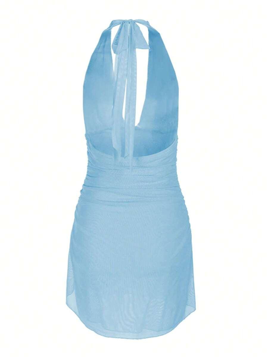 NIEBIESKA MINI SUKIENKA