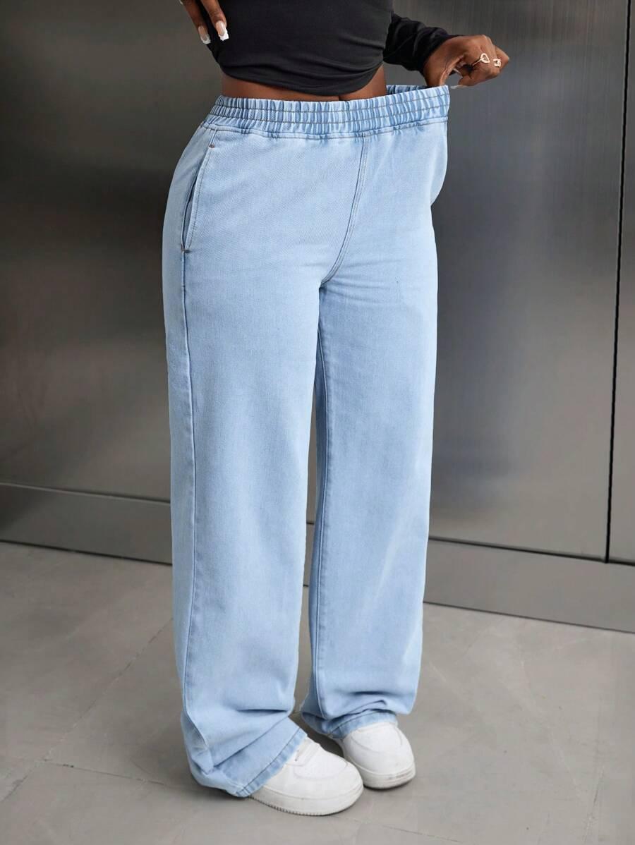 NIEBIESKIE SPODNIE JEANS