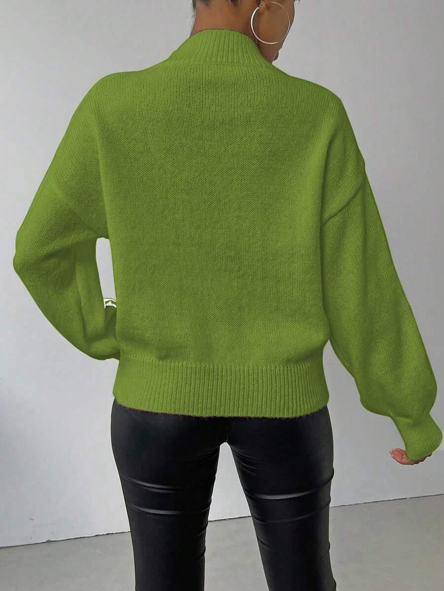 zielony sweter haft