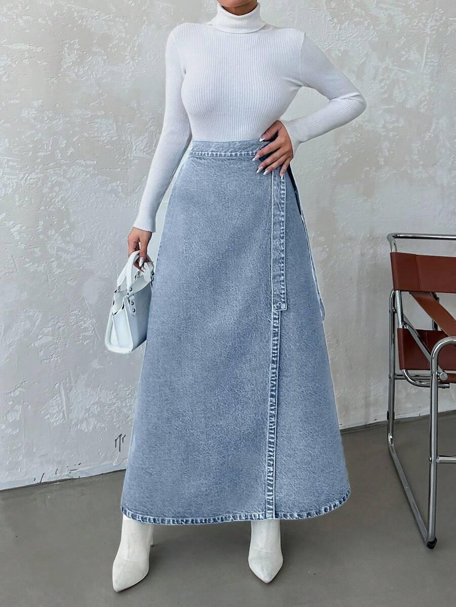 JEANSOWA SPÓDNICA MAXI