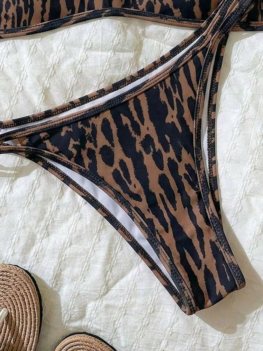 DWUCZĘŚCIOWY STRÓJ KĄPIELOWY ANIMAL PRINT