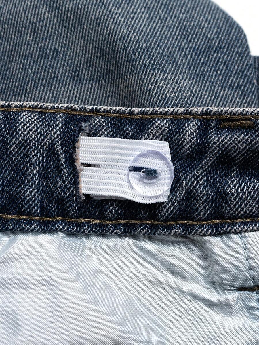SPODNIE JEANS KIESZENIE ZAMEK