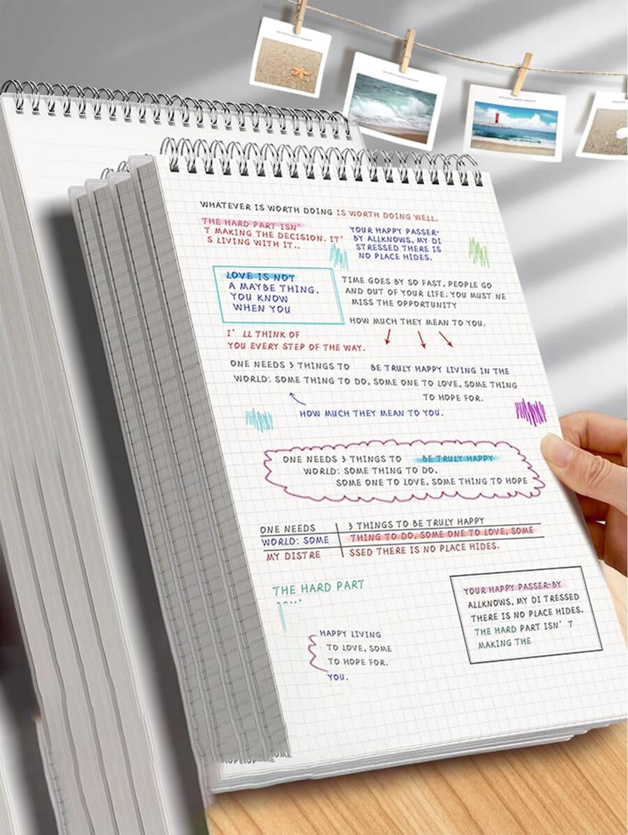 notes w kratkę ze spiralą