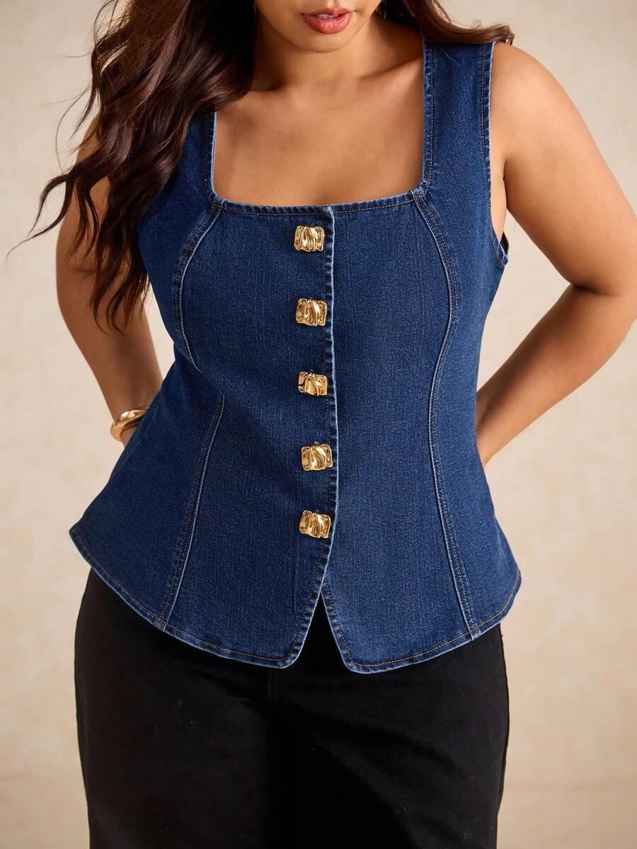 BLUZKA JEANS GUZIKI